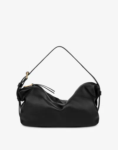 Moschino Tie Me Hobo Bag In Black