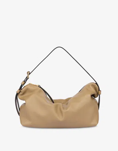 Moschino Tie Me Hobo Bag In Sand