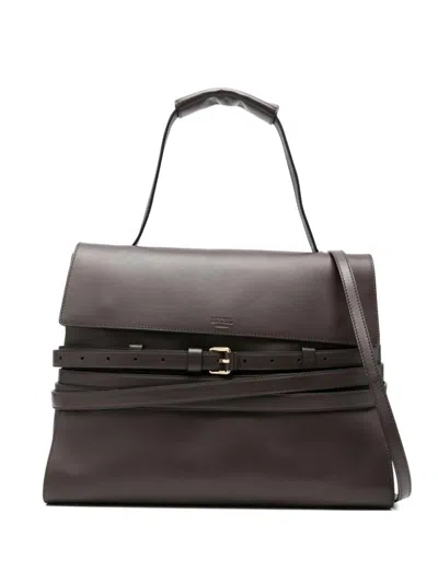 Moschino Tie Me Leather Tote Bag