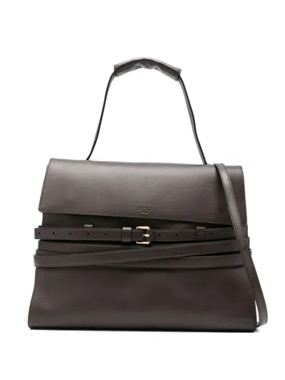Moschino Tie Me Leather Tote Bag