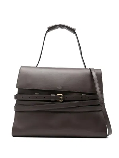 Moschino Tie Me Leather Tote Bag