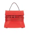 Moschino Tie Me Leather Tote Bag In Pink