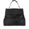 Moschino Logo-embossed Leather Shoulder Bag In Black