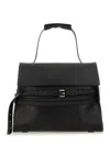 Moschino Tie Me Nappa Leather Tote Bag In Black