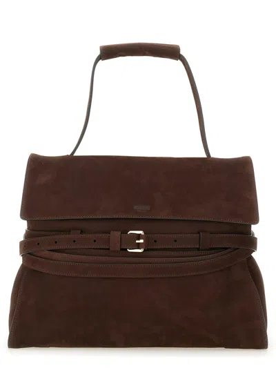 Moschino Tie Me Medium Bag In Brown