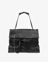 Moschino Tie Me Medium Hand Bag In Black