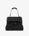 Moschino Quilted Belted Shoulder Bag In Black
