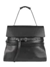 Moschino Tie Me Nappa Leather Tote Bag In Black