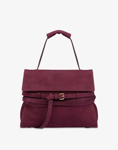 Moschino Tie Me Medium Handbag In Red