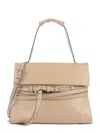Moschino Tie Me Medium Handbag In Neutral