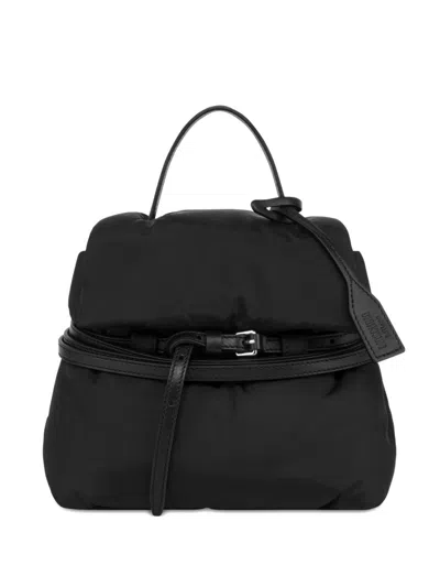 Moschino Couture Tie Me Nylon Backpack In Black