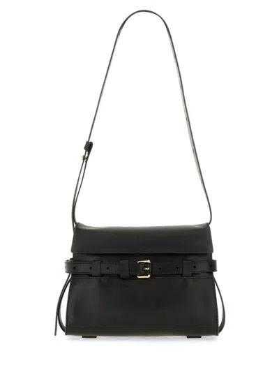 Moschino Tie Me Shoulder Bag In Black