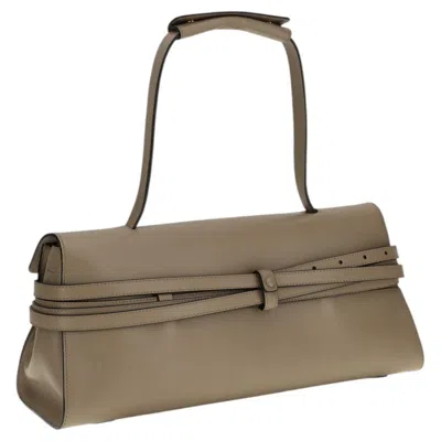 Pre-owned Moschino Tie Me Shoulder Bag � Beige In Brown