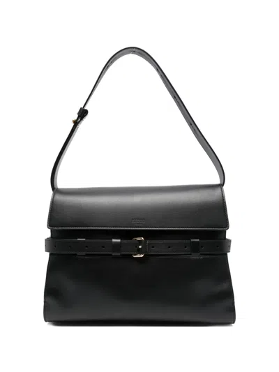 Moschino Tie Me Shoulder Bag In Black