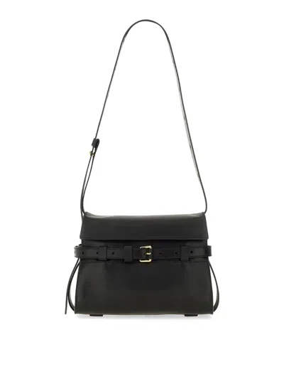 Moschino Tie Me Shoulder Bag In Black