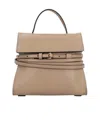 Moschino Tie Me Small Leather Handbag In Nude