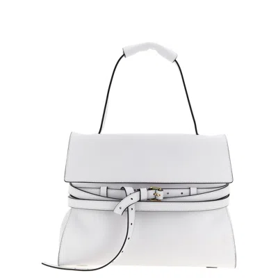 Moschino Tie Me Shoulder Bag In White