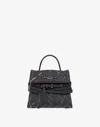 Moschino Tie Me Small Hand Bag In Black