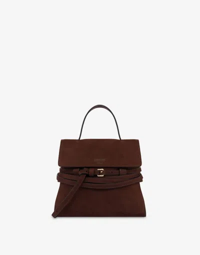 Moschino Tie Me Kleine Handtasche In Brown