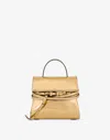 Moschino Tie Me Small Hand Bag In Gold