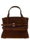 Moschino Small Handbag With Adjustable Strap And Buckle In Brown