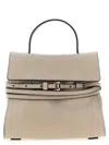 Moschino 'tie Me' Small Handbag In Gray