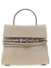 Moschino 'tie Me' Small Handbag In Gray