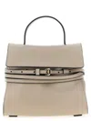 Moschino 'tie Me' Small Handbag In Gray