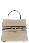 Moschino 'tie Me' Small Handbag In Gray