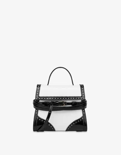 Moschino Tie Me Small Handbag In White