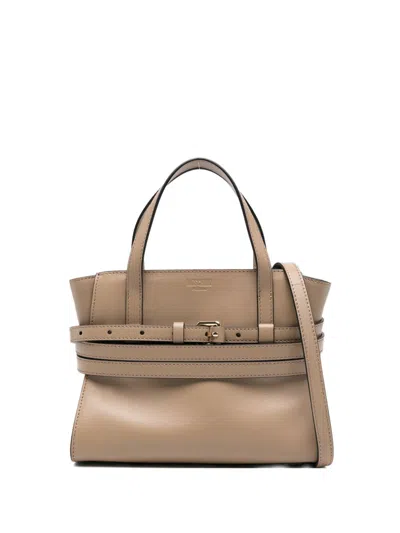 Moschino Couture Tie Me Small Leather Handbag In Pattern