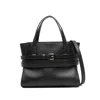 Moschino Structured Sheepskin Shoulder Bag In Black