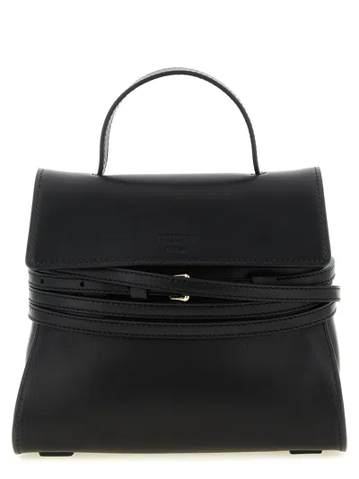 Moschino Tie Me Top Handle Bag In Black