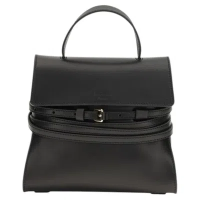 Pre-owned Moschino Tie Me Top Handle Bag � Black