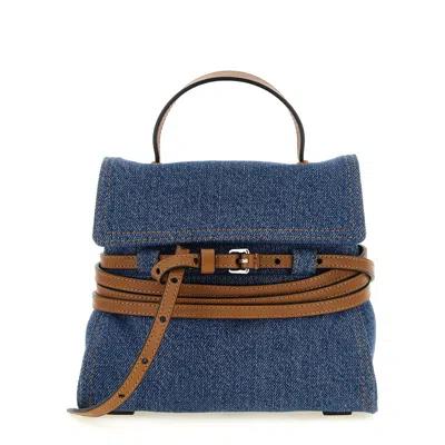 Moschino Tie Me Top Handle Bag  Blue