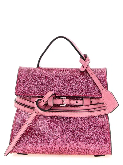 Moschino Tie Me Top Handle Bag In Pink