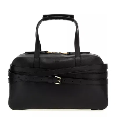 Moschino Tie Me Tote Bag In Black