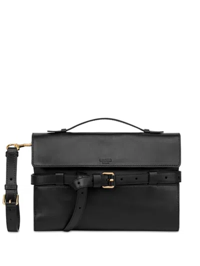 Moschino Tie Me Tote Bag In Black