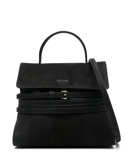 Moschino Tie Me Tote Bag In Black