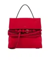 Moschino Suede Top Handle Shoulder Bag
