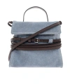 Moschino Top Handle Shoulder Bag With Detachable Belt In Gray