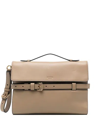 Moschino Tie Me Tote Bag In Nude