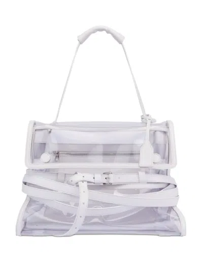 Moschino Tie Me Tote Bag In Transparent