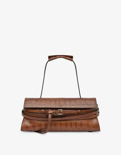 Moschino Tie Me Umhängetasche In Brown