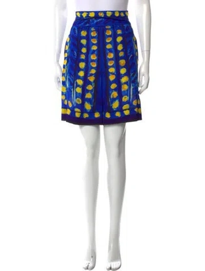 Pre-owned Moschino Tie-dye Print Mini Shorts W/ Tags In Blue