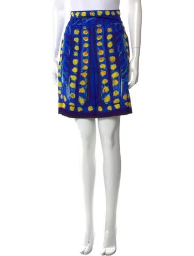 Pre-owned Moschino Tie-dye Print Mini Shorts W/ Tags In Blue