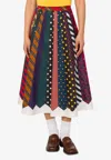 Moschino Faltenrock Mit Krawatten-print In Multi