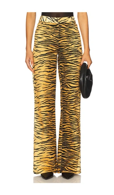 Moschino Tiger Stripes Trousers In Animal Print