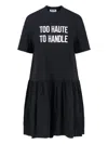 Moschino Graphic Print Dress Short Sleeves In Black