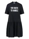 Moschino Graphic Print Dress Short Sleeves In Black